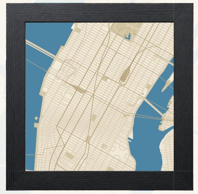 A customer's finished map product shown in your store